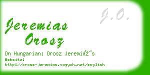 jeremias orosz business card